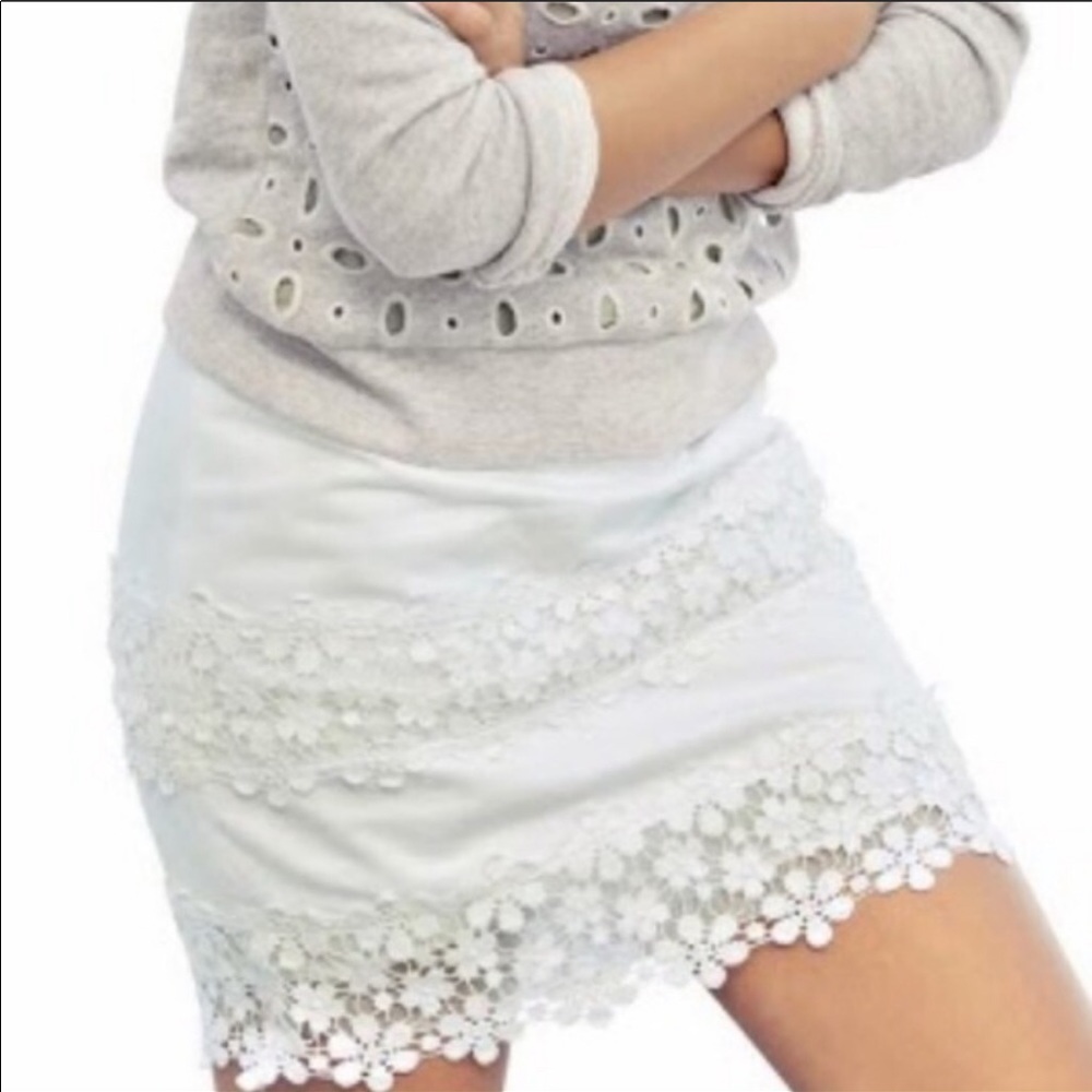 J. CREW | Lace mini skirt